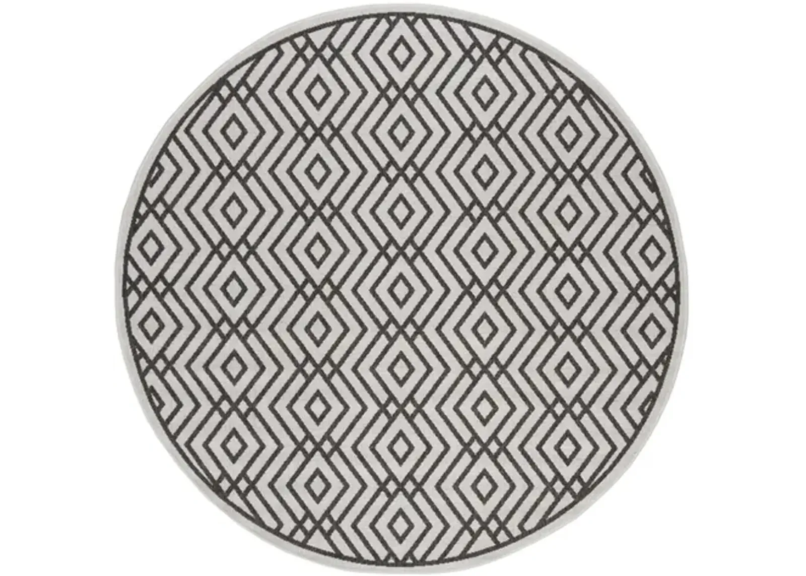 LINDEN 126 Collection LND126A-6R Light Grey / Charcoal 6'-7" X 6'-7" Round