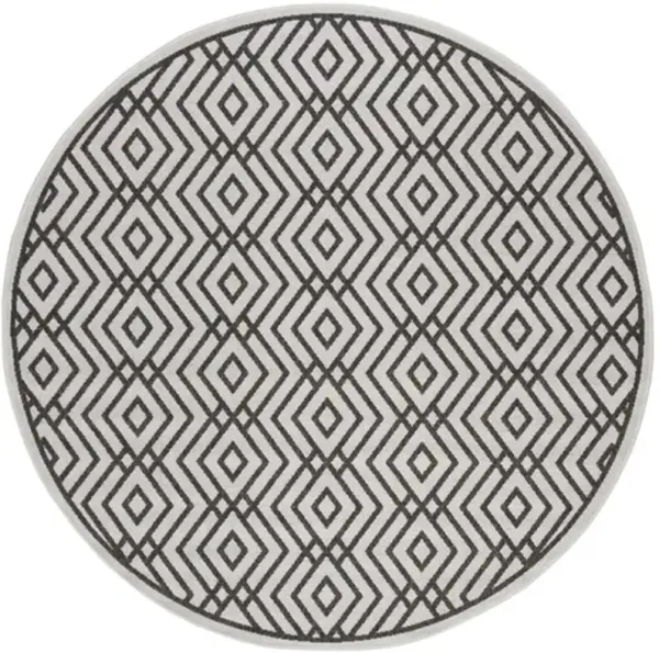 LINDEN 126 Collection LND126A-6R Light Grey / Charcoal 6'-7" X 6'-7" Round