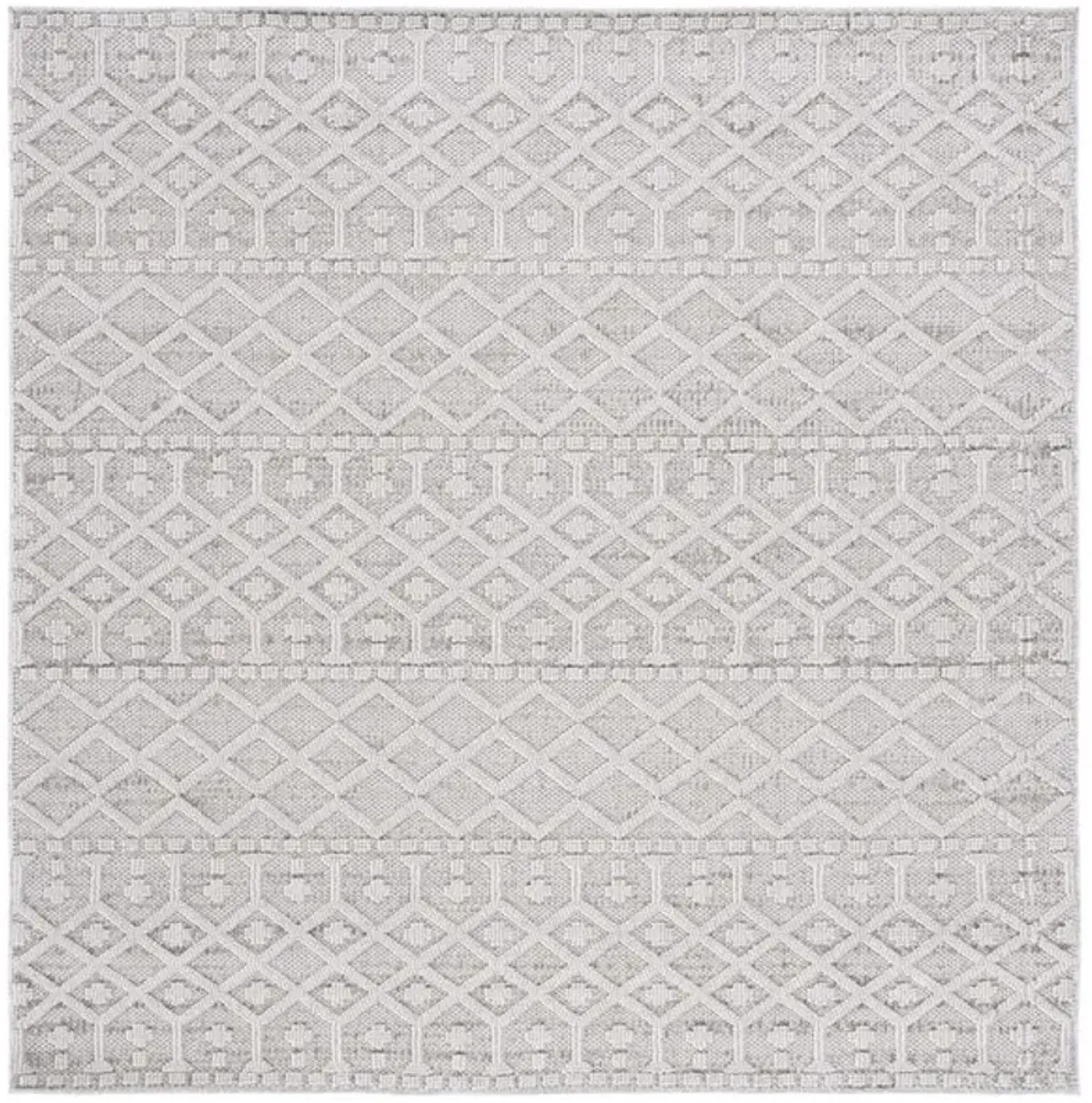 GLOBAL 402 Grey  6'-7' X 6'-7' Square Square Rug