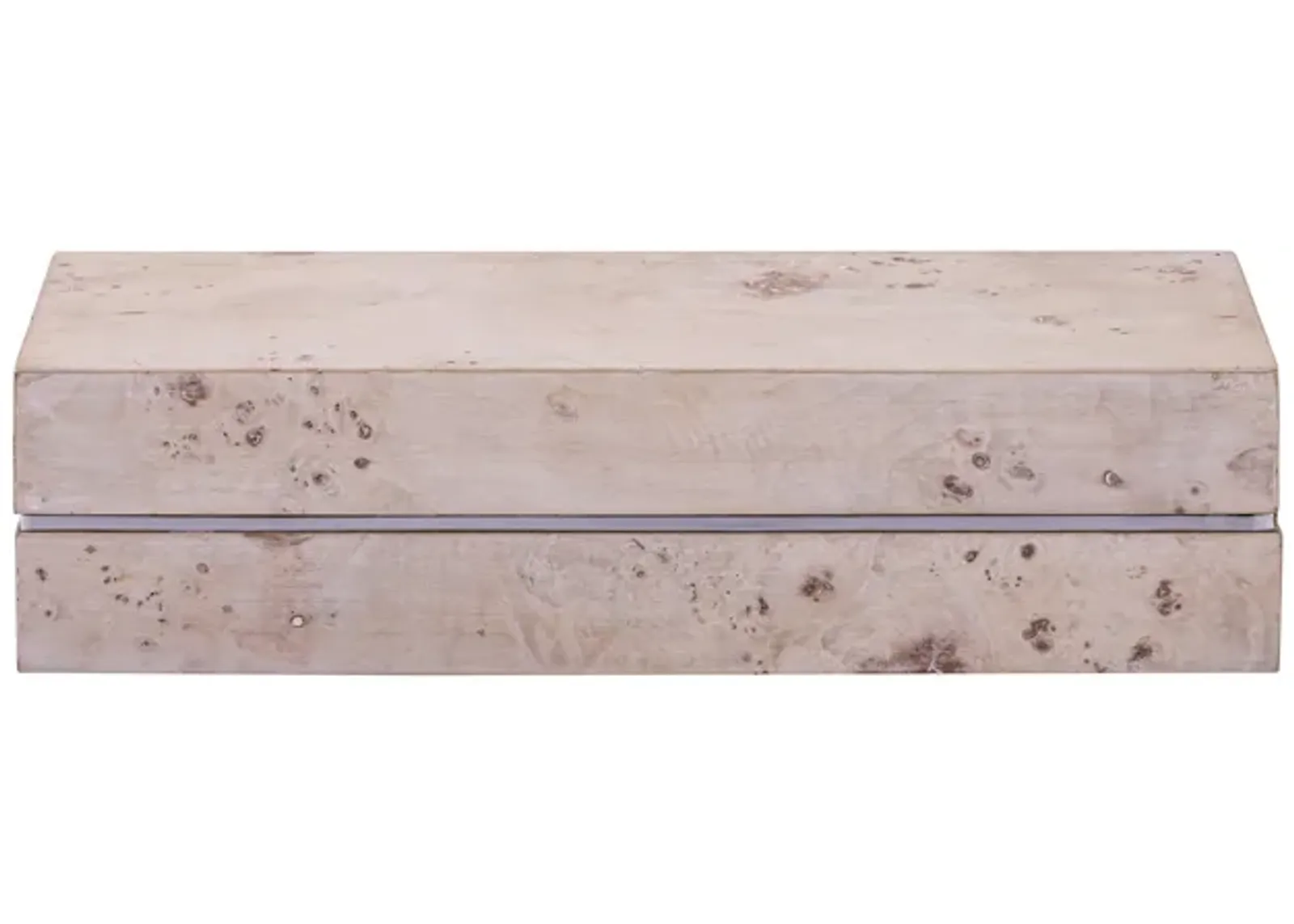 Salem Box - Long White Burl Wood