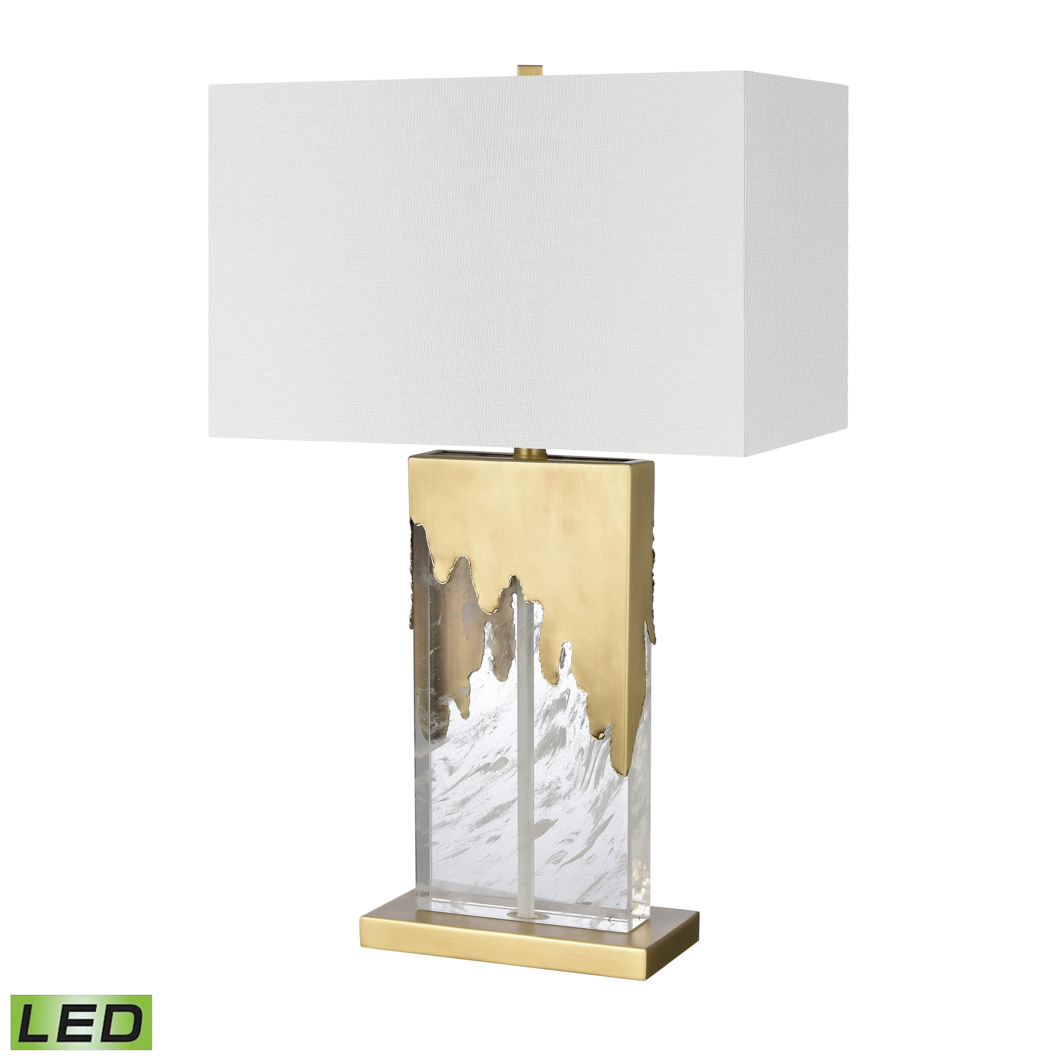 Custom Blend 28'' High 1-Light Table Lamp - Clear - Includes LED Bulb