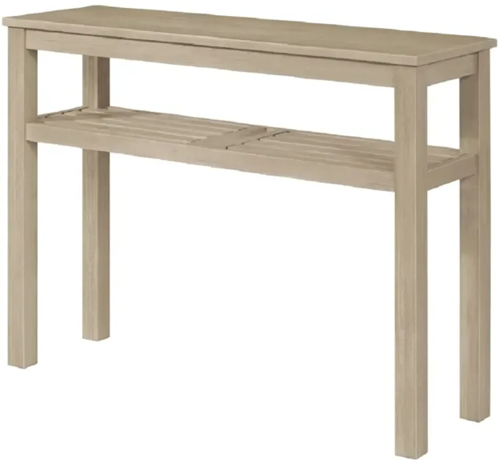 Tiburon Console Table w/ Shelf, Drifted Sand 