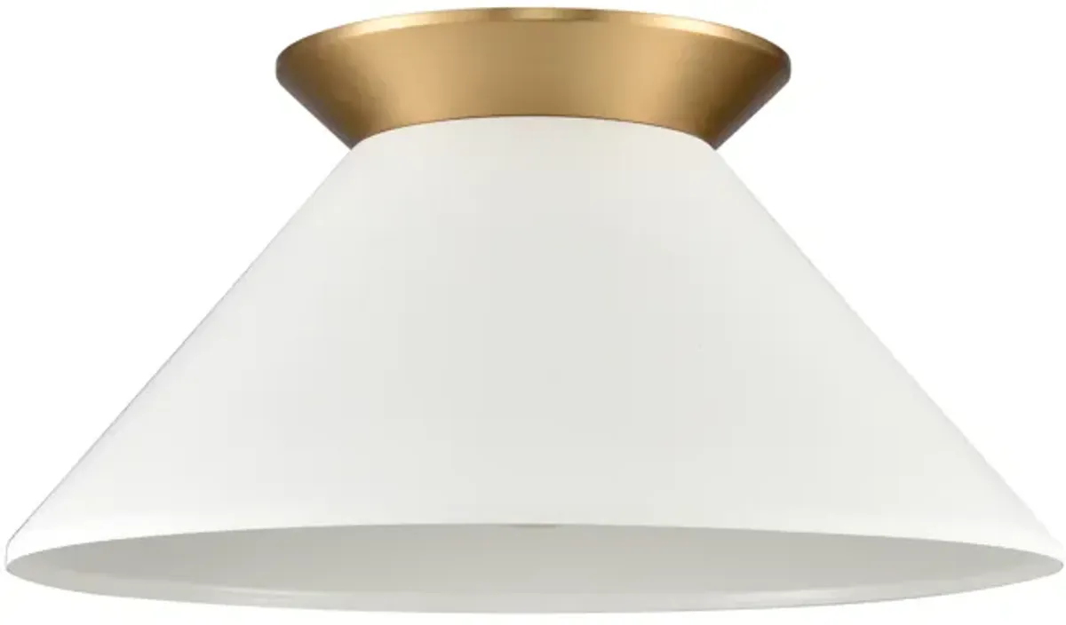 Cavendish 16'' Wide 1-Light Semi Flush Mount - Brushed Gold