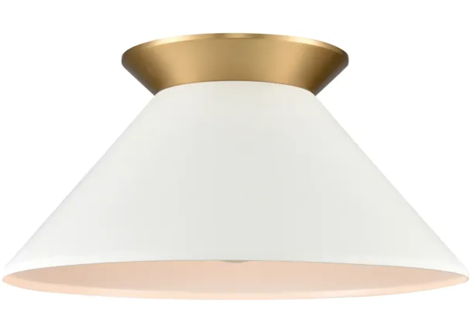 Cavendish 16'' Wide 1-Light Semi Flush Mount - Brushed Gold