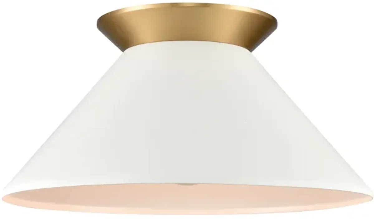 Cavendish 16'' Wide 1-Light Semi Flush Mount - Brushed Gold