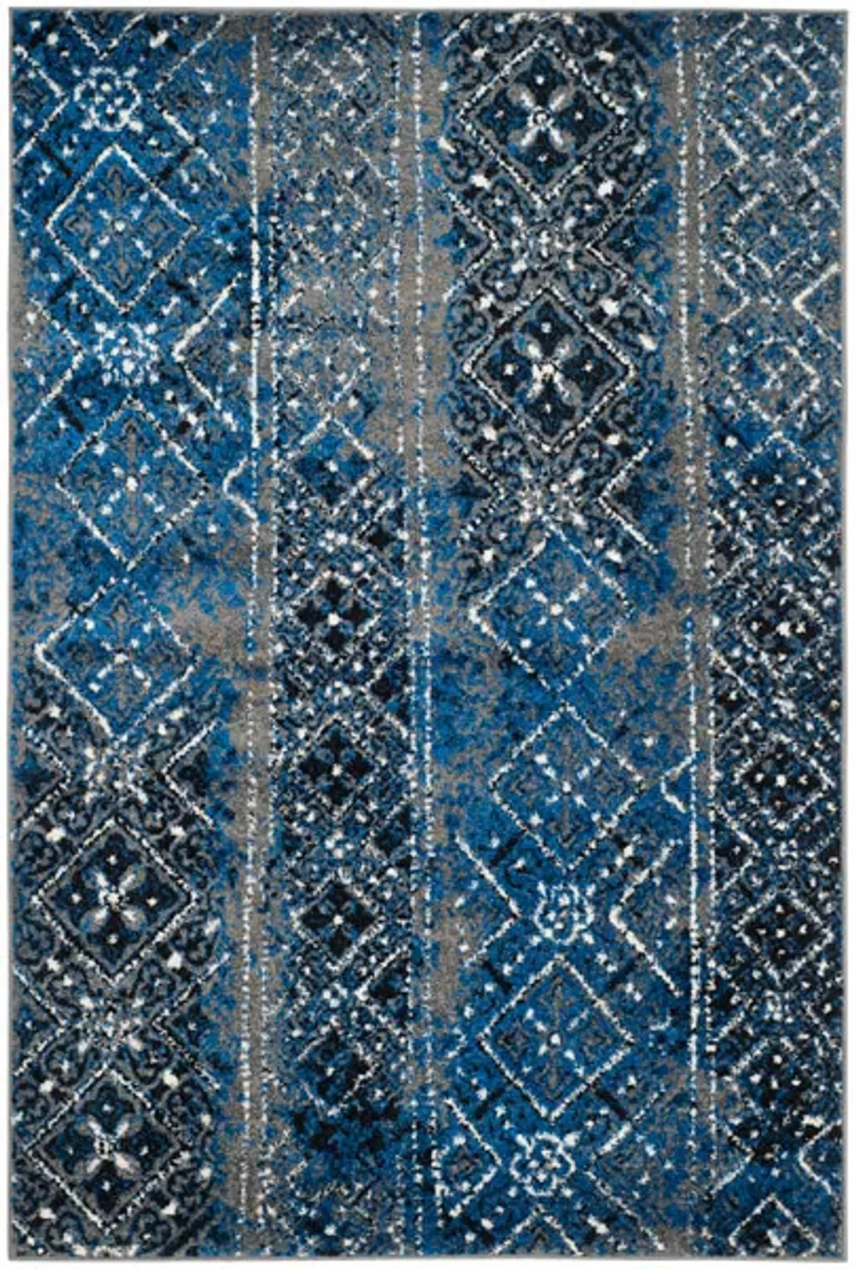 Adirondack Contemporary Silver / Multi 5'-1" X 7'-6" Powerloomed Rug