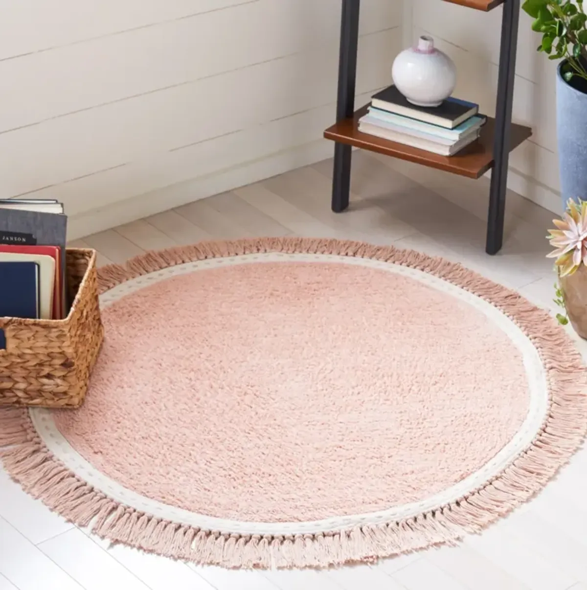 EASY CARE 204 PINK  8' x 8' Round Round Rug