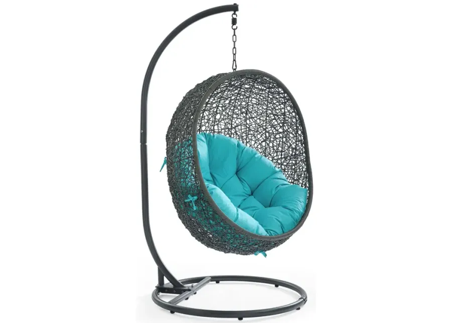 Hide Outdoor Patio Swing Chair With Stand