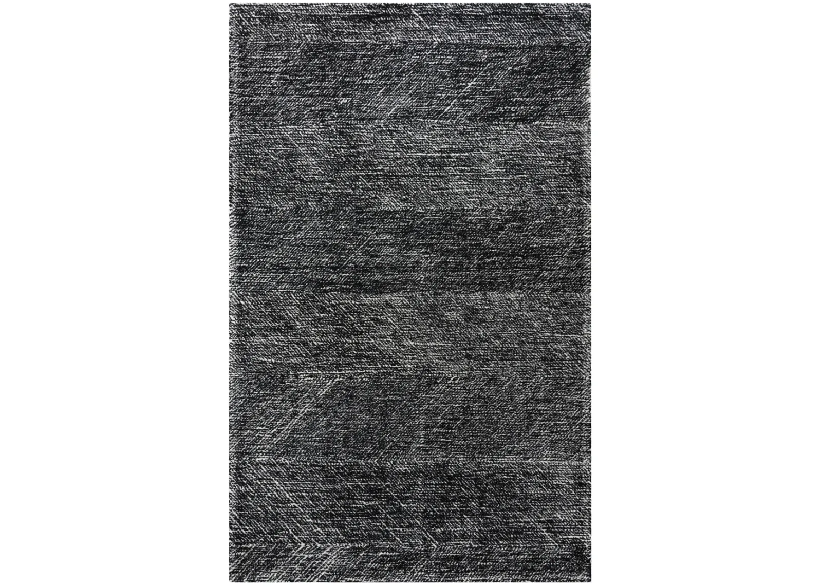 Etchings Black Geometric  Wool 7'6" x 9'6" Rectangle Rug