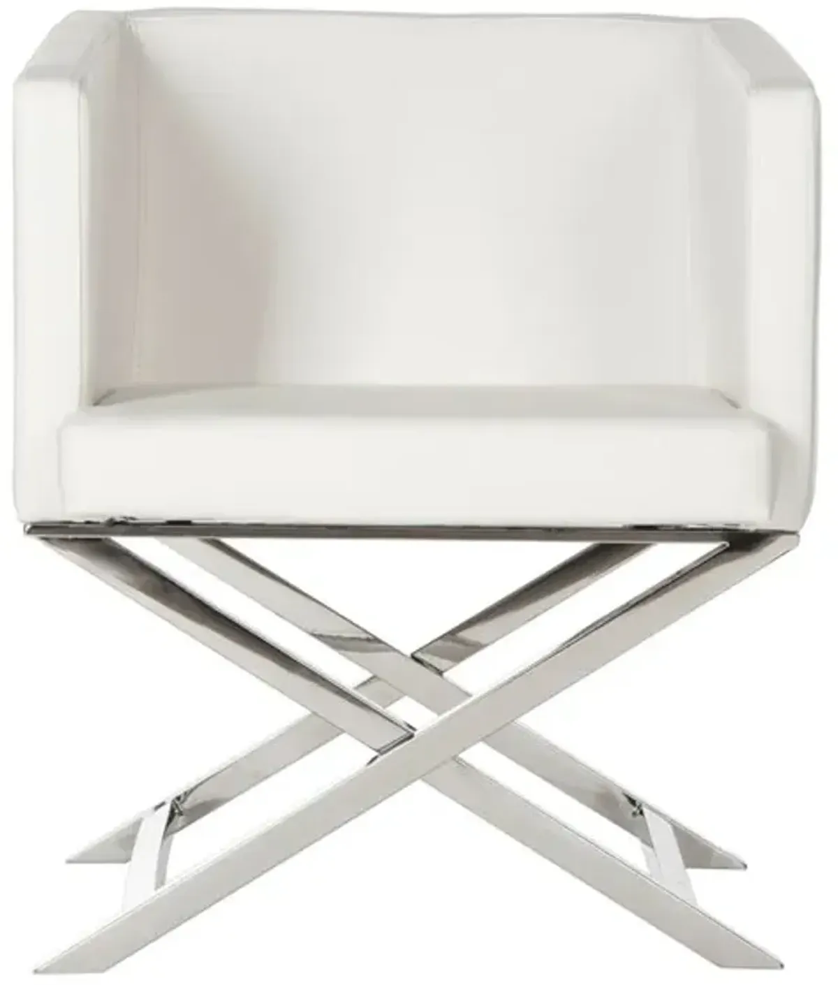 CELINE BONDED LEATHER CHROME  CROSS LEG CHAIR