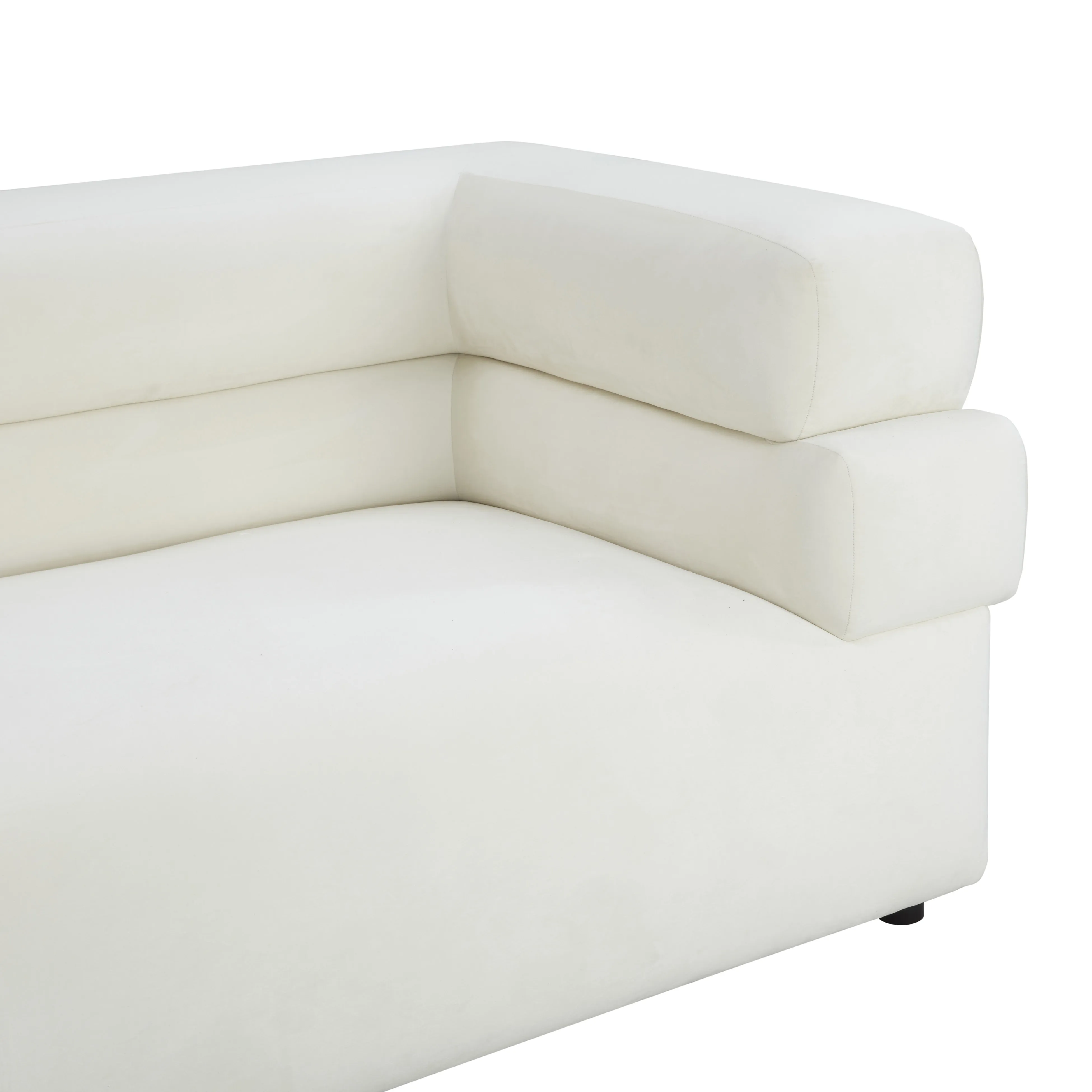 Elsa Cream Velvet Sofa by Inspire Me! Home D�cor