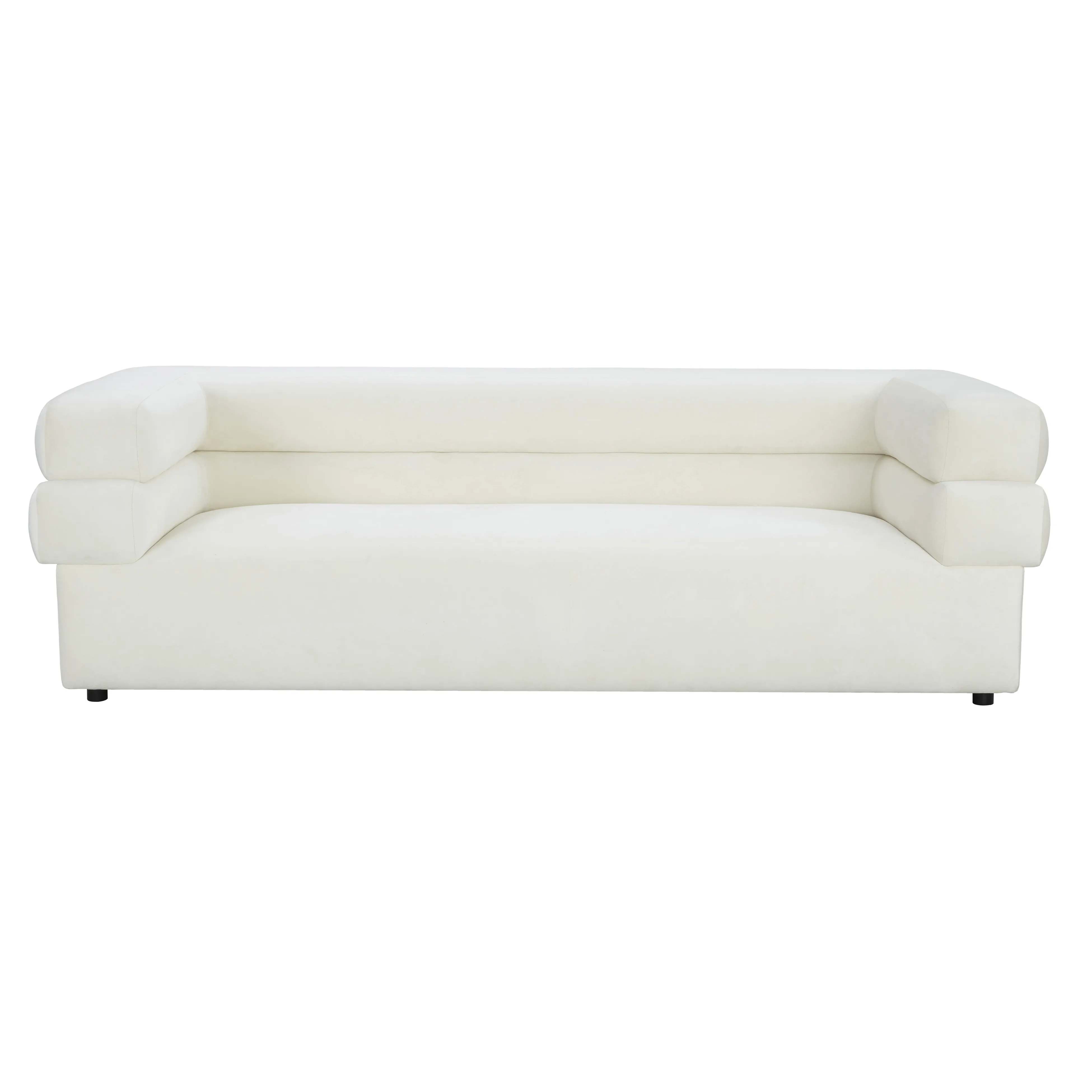 Elsa Cream Velvet Sofa by Inspire Me! Home D�cor