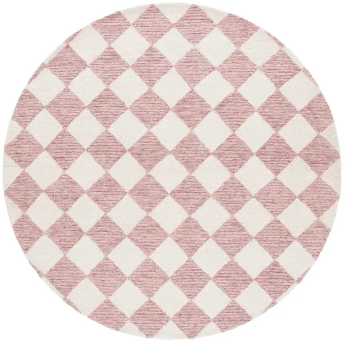 EBONY 120 BLUSH PINK  6' x 6' Round Round Rug