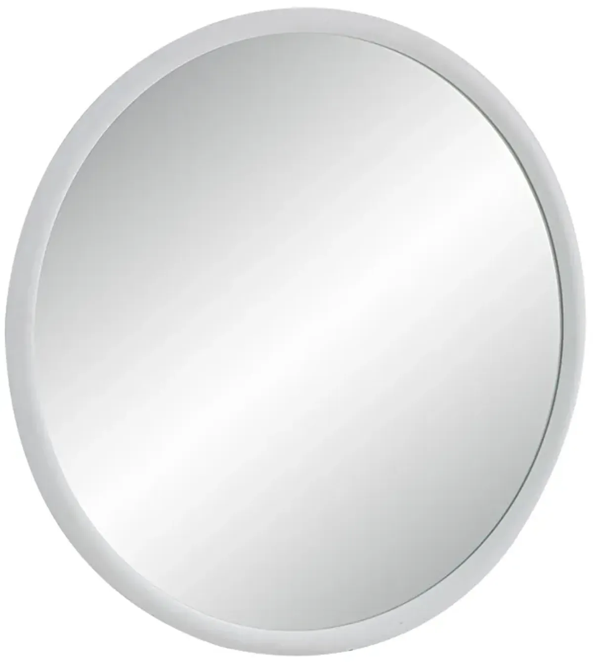 Porpoise 36" Tall Round Mirror, Matte White