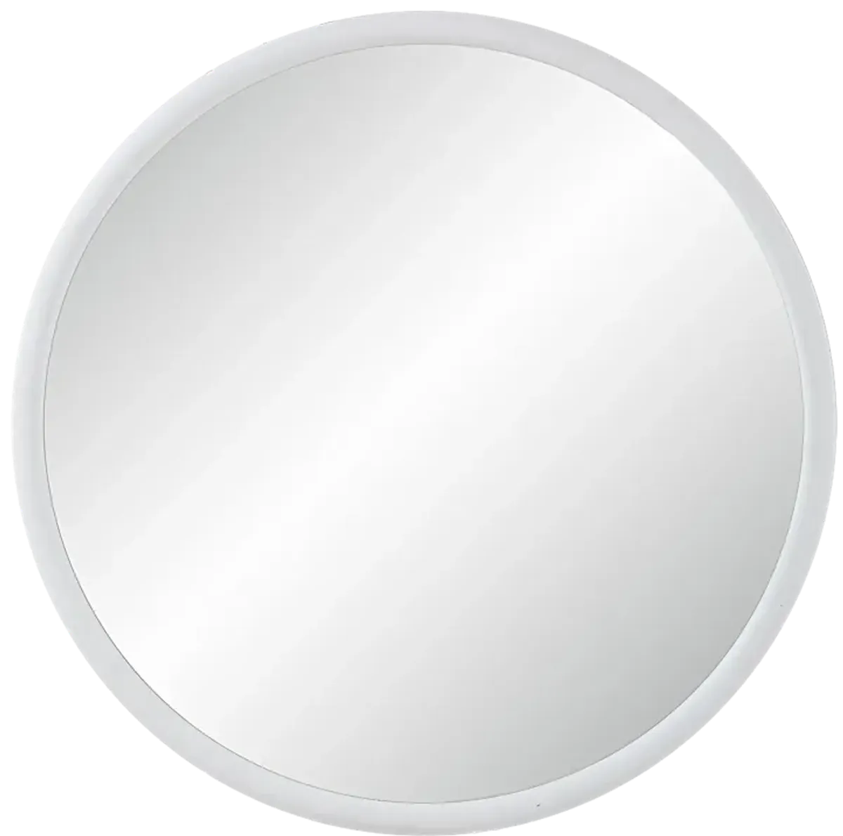 Porpoise 36" Tall Round Mirror, Matte White