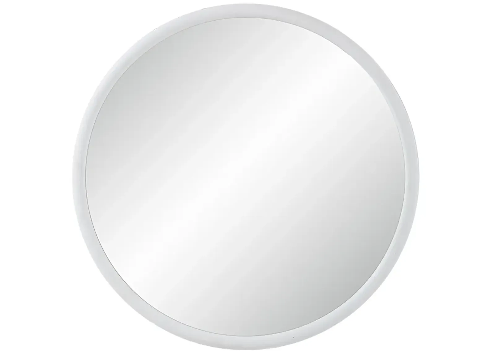 Porpoise 36" Tall Round Mirror, Matte White