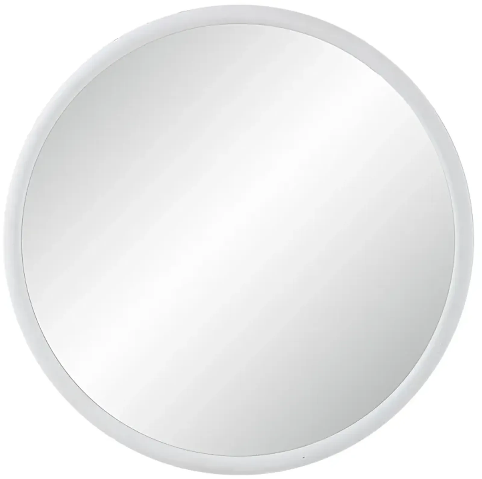 Porpoise 36" Tall Round Mirror, Matte White