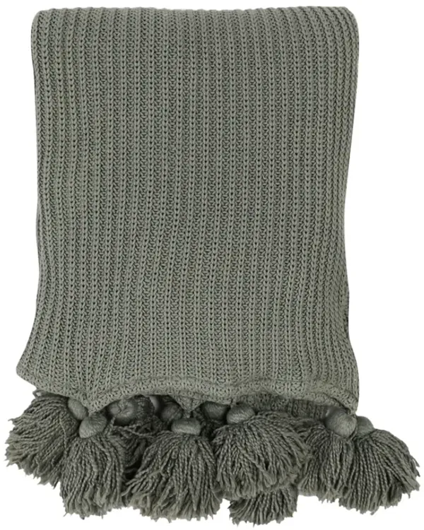 Kerith 100% Cotton 50"x 70" Throw Blanket Blanket in Green