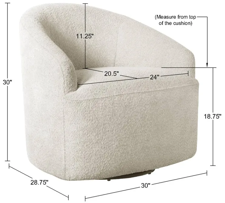 Bonn Upholstered 360 Degree Swivel Chair