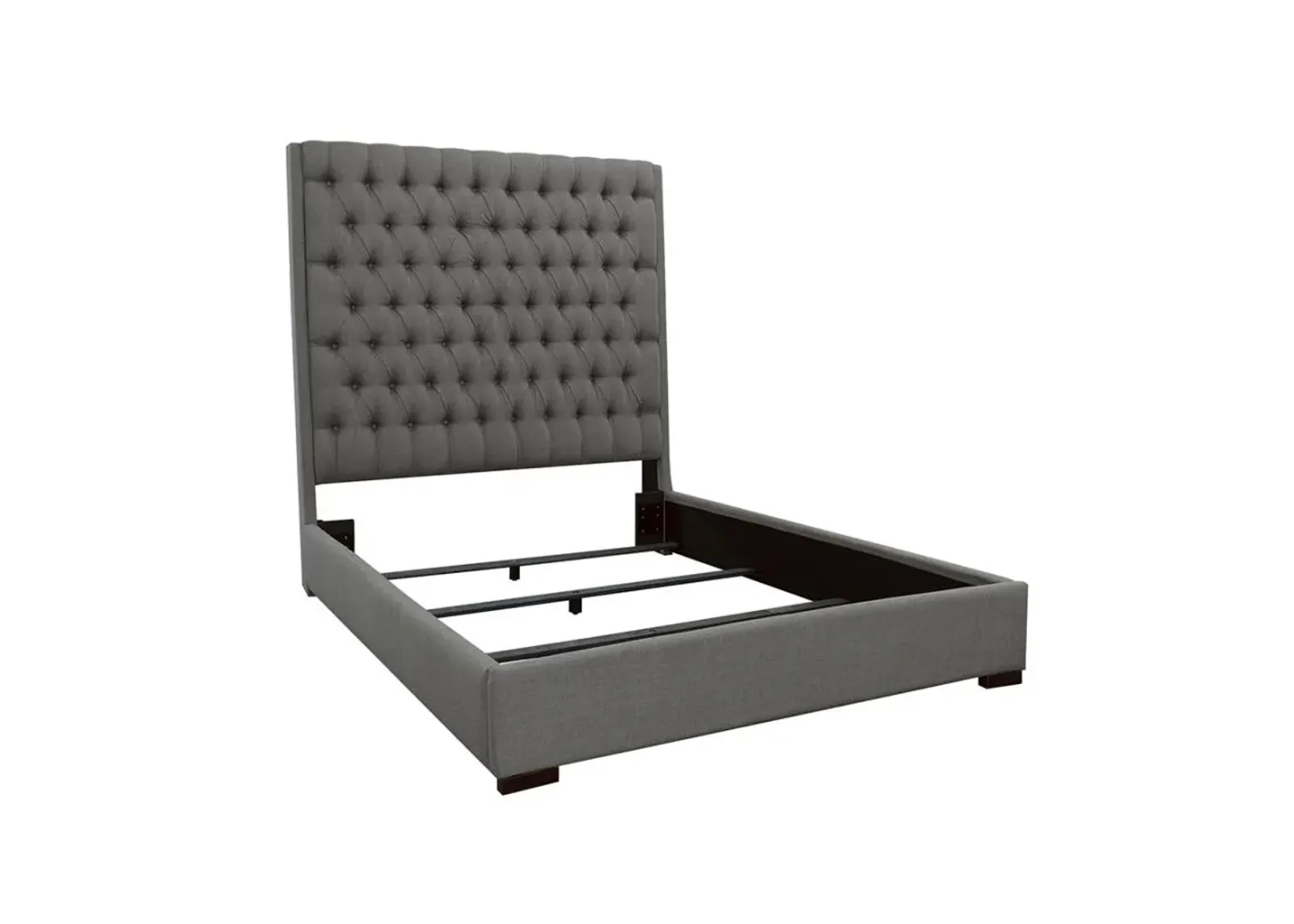 Camille Tall Tufted California King Bed Grey