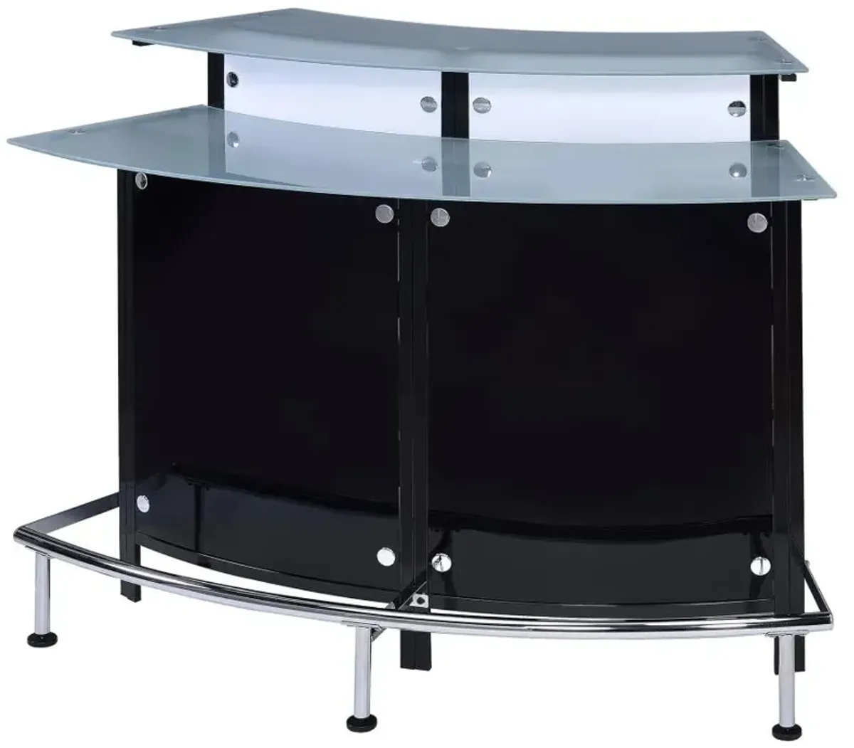 Keystone Glass Top Bar Unit Black