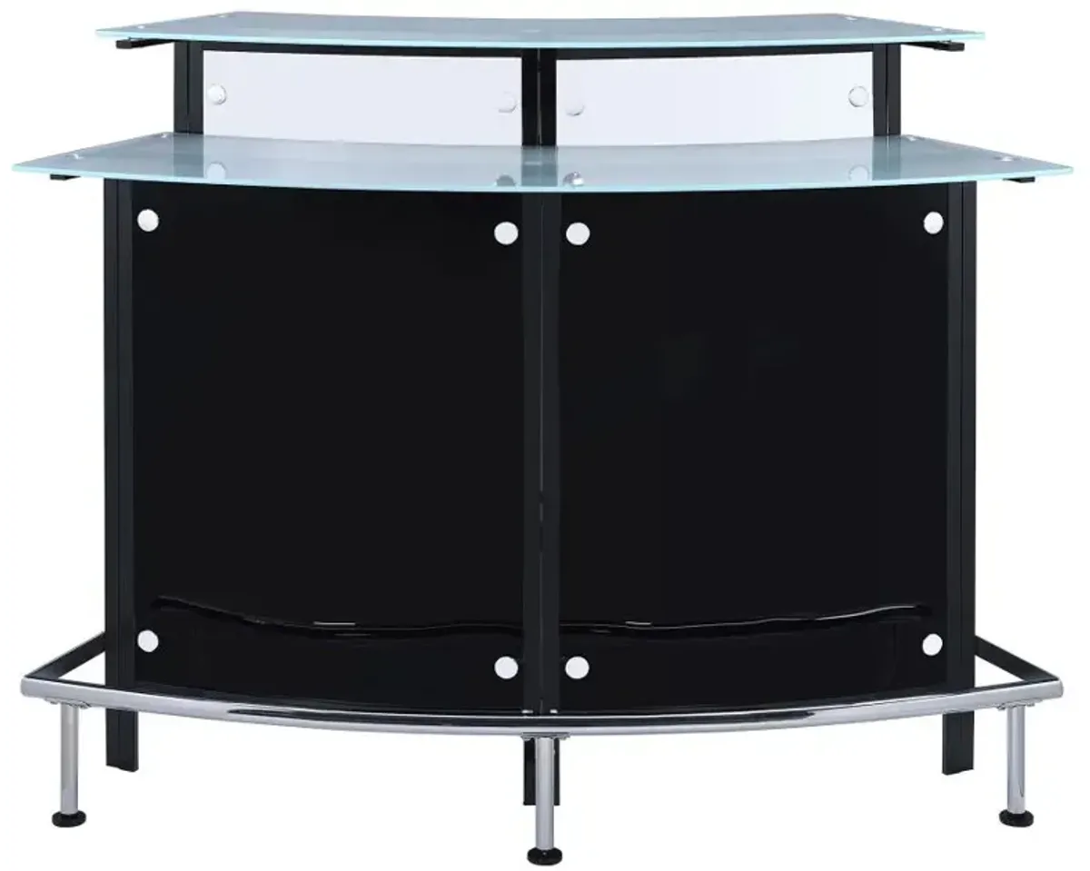 Keystone Glass Top Bar Unit Black