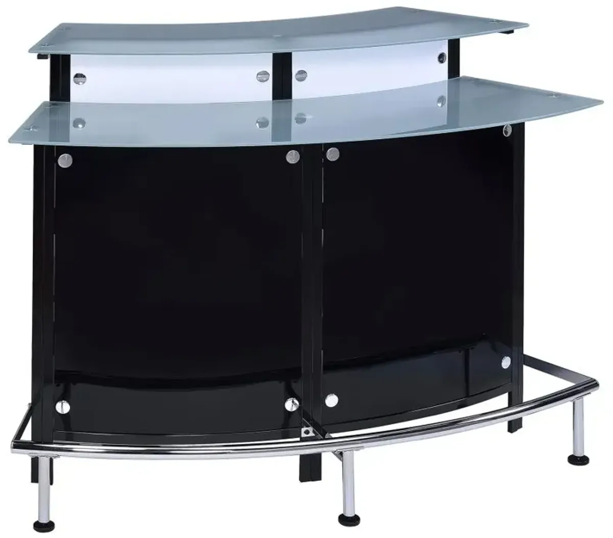 Keystone Glass Top Bar Unit Black