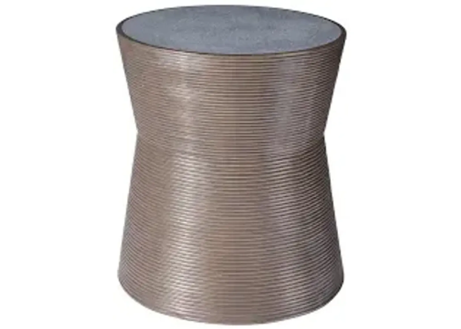 kono side table, resin, bronze finish, concrete composite top