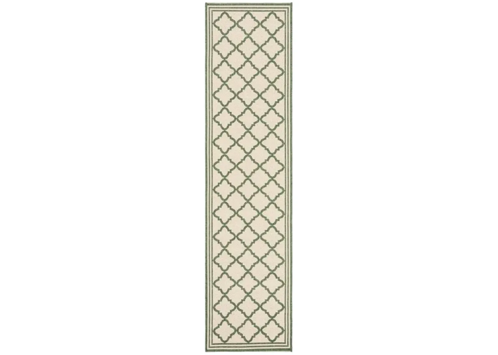 Safavieh BEACH HOUSE Collection BHS121W-28 Cream / Green 2'-2" X 8'