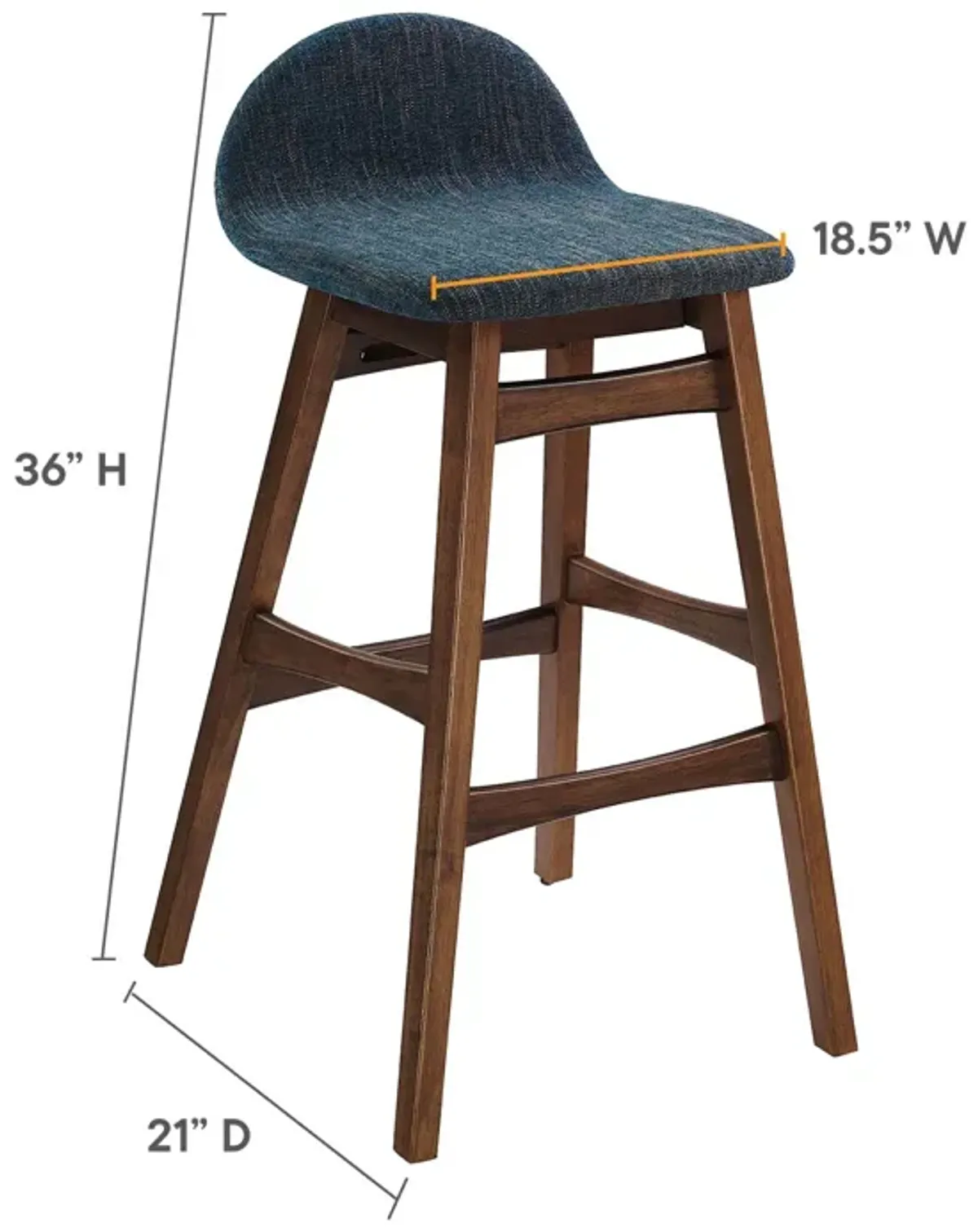 Juno Wood Bar Stool - Set of 2