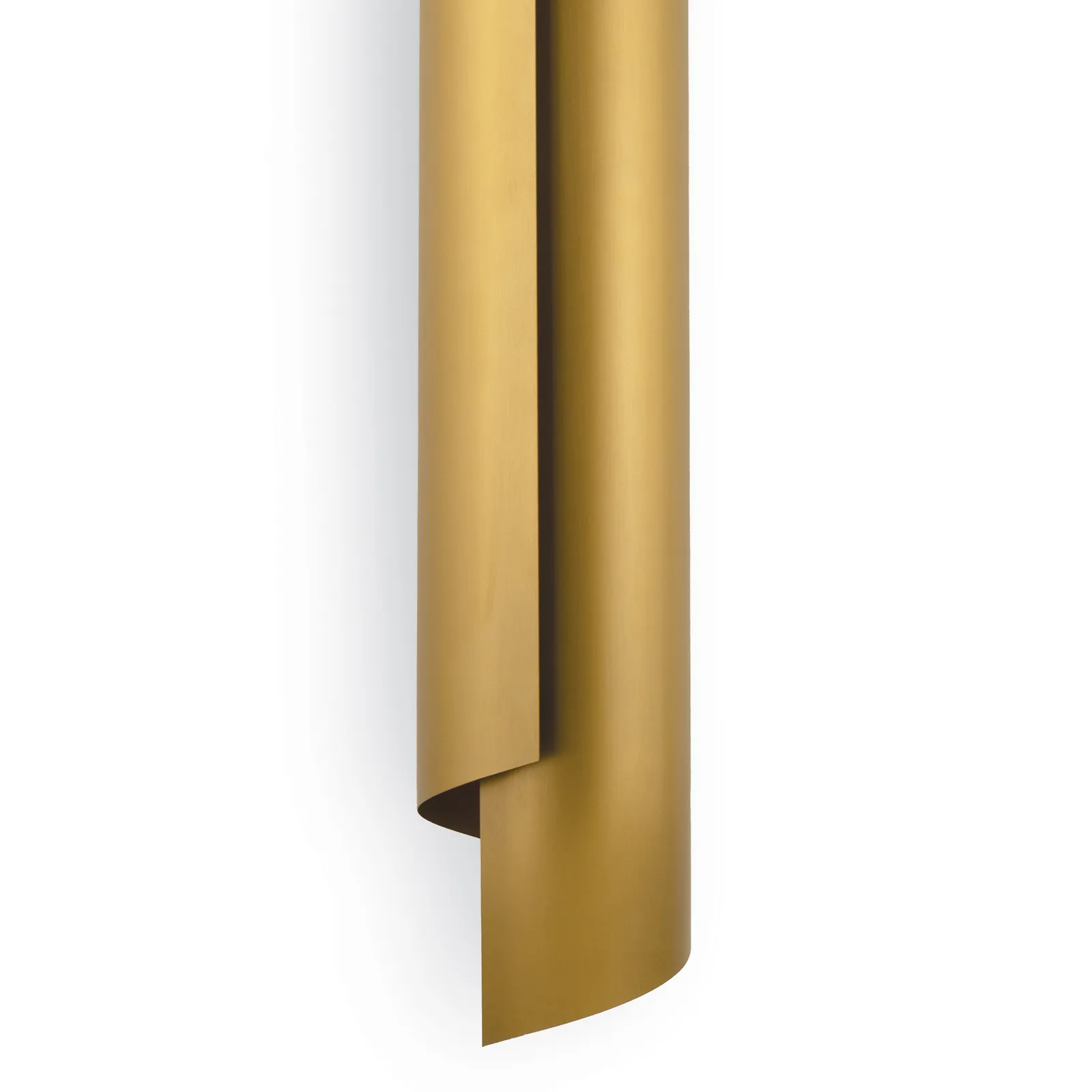 Flute Natural Brass Sconce