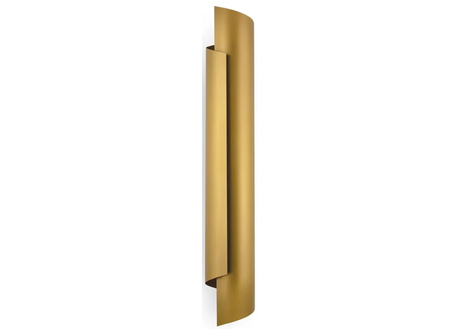 Flute Natural Brass Sconce