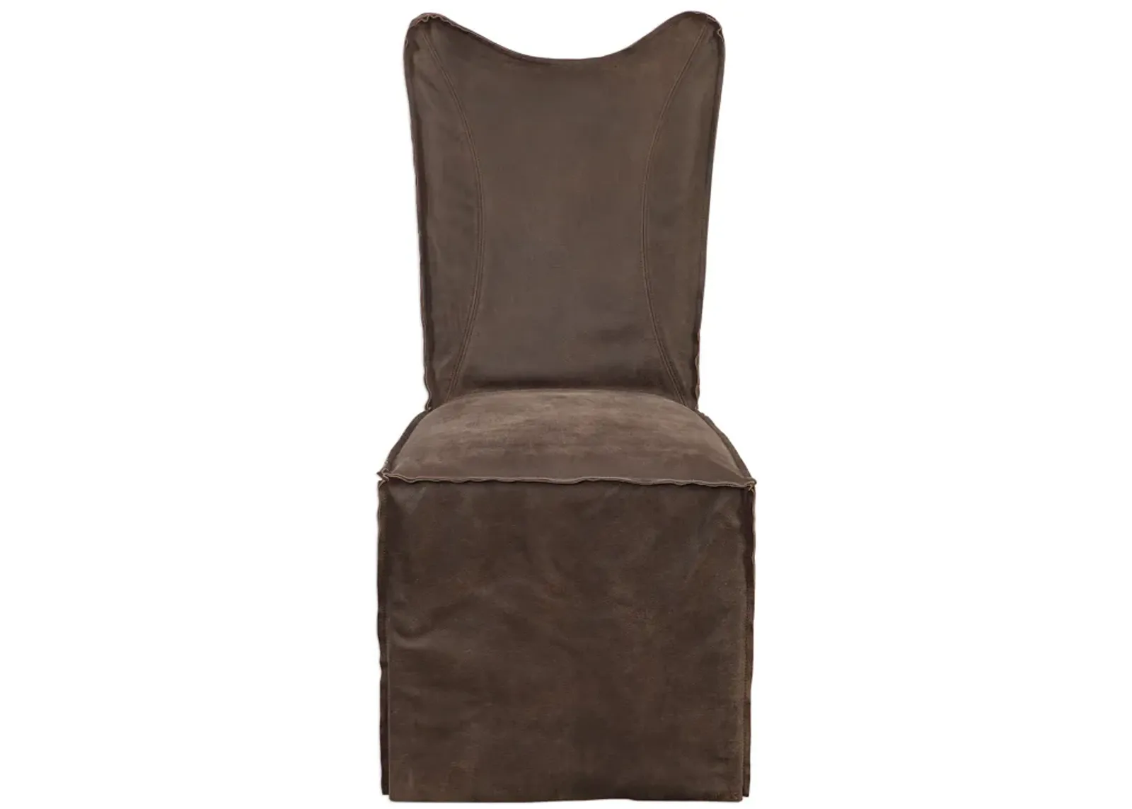 Delroy Armless Chairs, Chocolate, Set Of 2