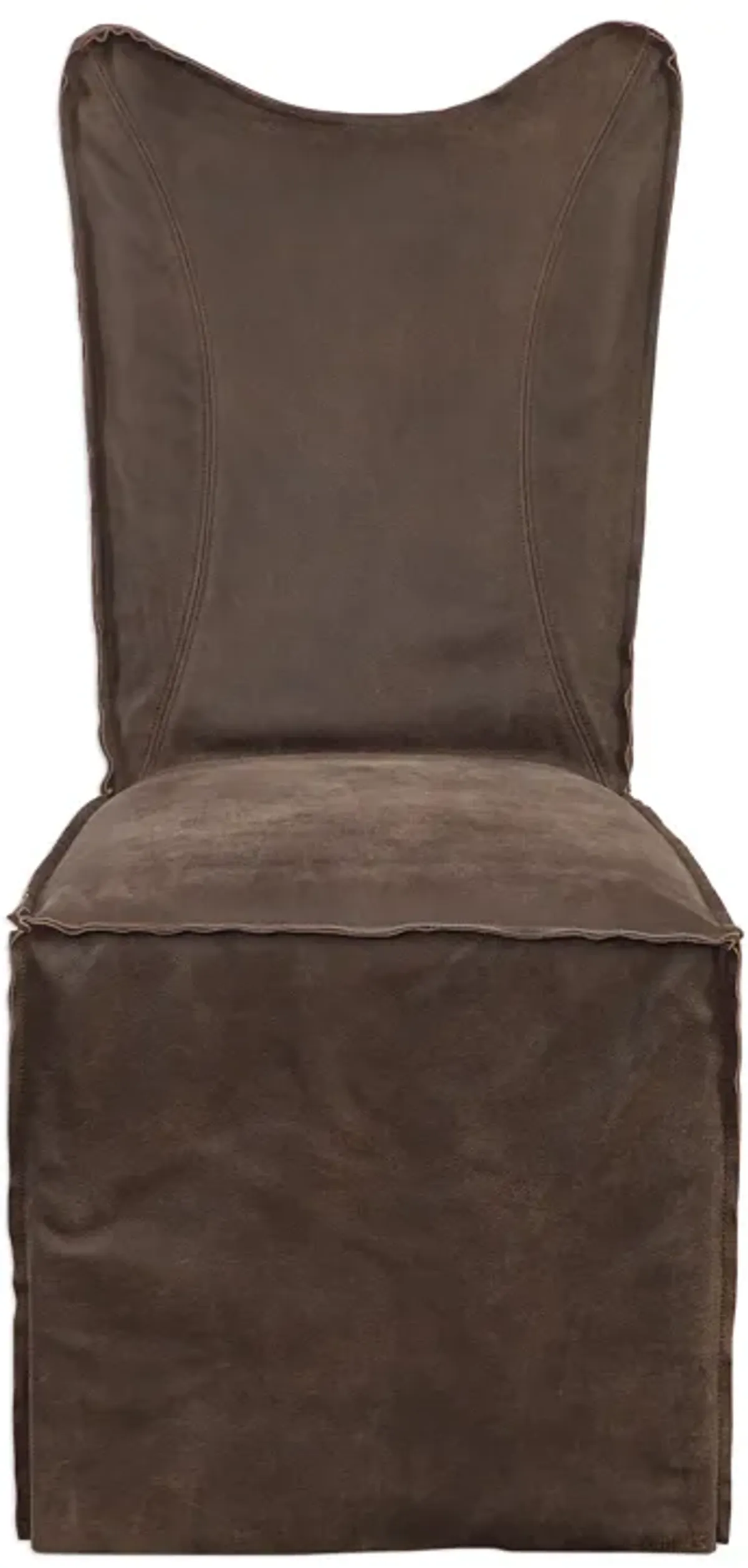 Delroy Armless Chairs, Chocolate, Set Of 2