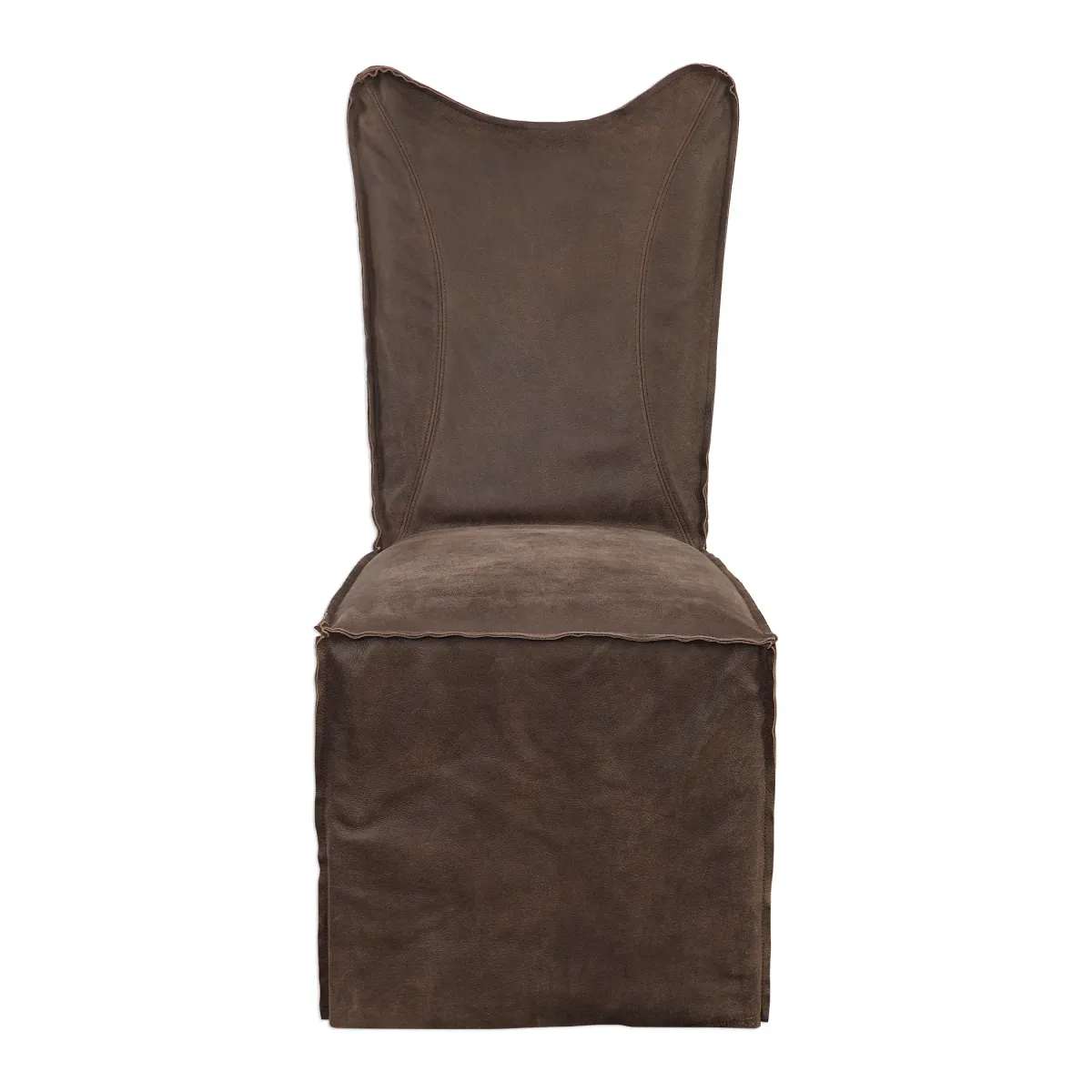 Delroy Armless Chairs, Chocolate, Set Of 2