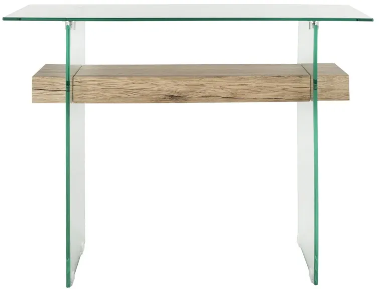 KAYLEY RECTANGULAR MODERN GLASS CONSOLE TABLE