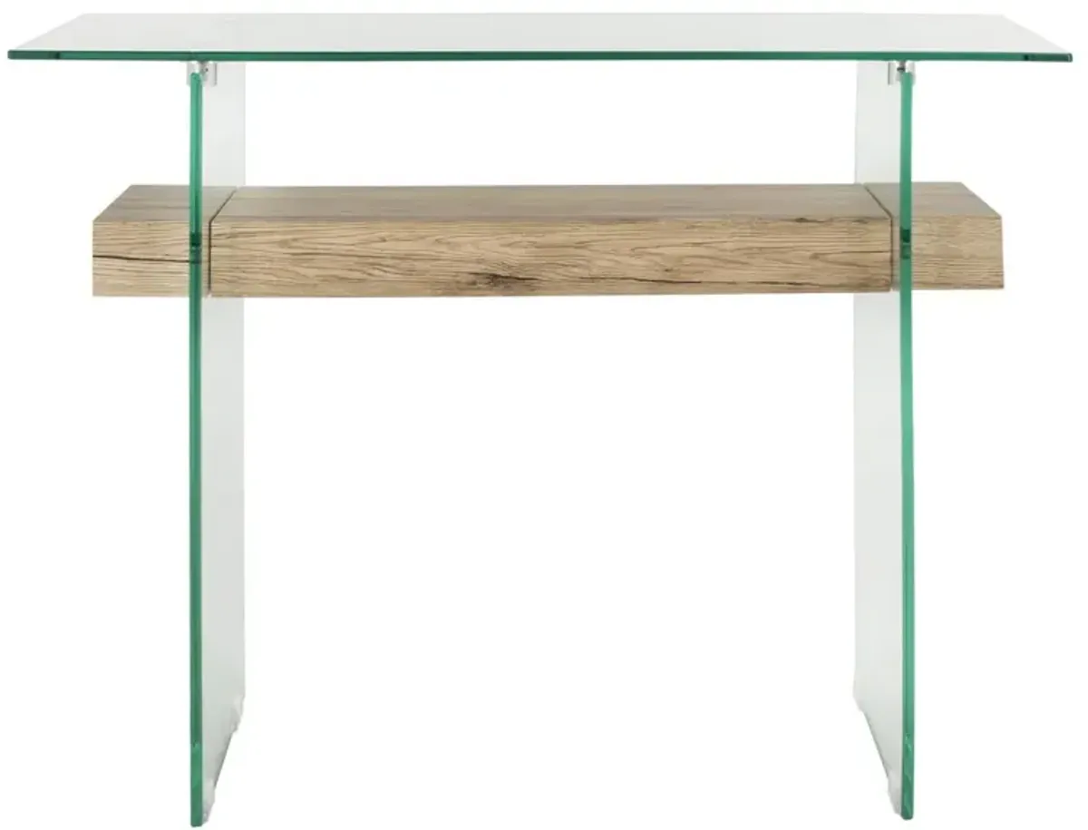 KAYLEY RECTANGULAR MODERN GLASS CONSOLE TABLE