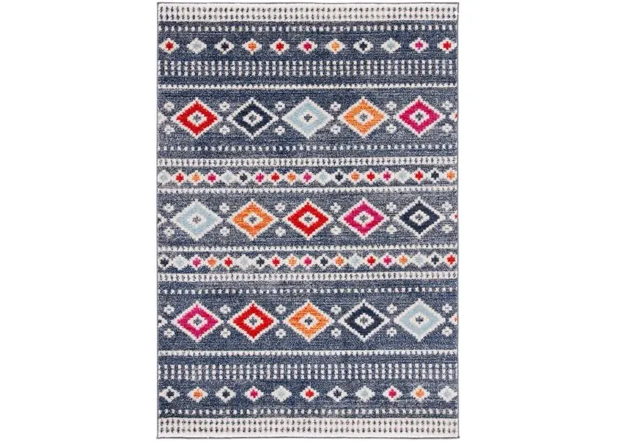 ADIRONDACK Contemporary Grey / Ivory 5'-1" X 7'-6" Powerloomed Rug