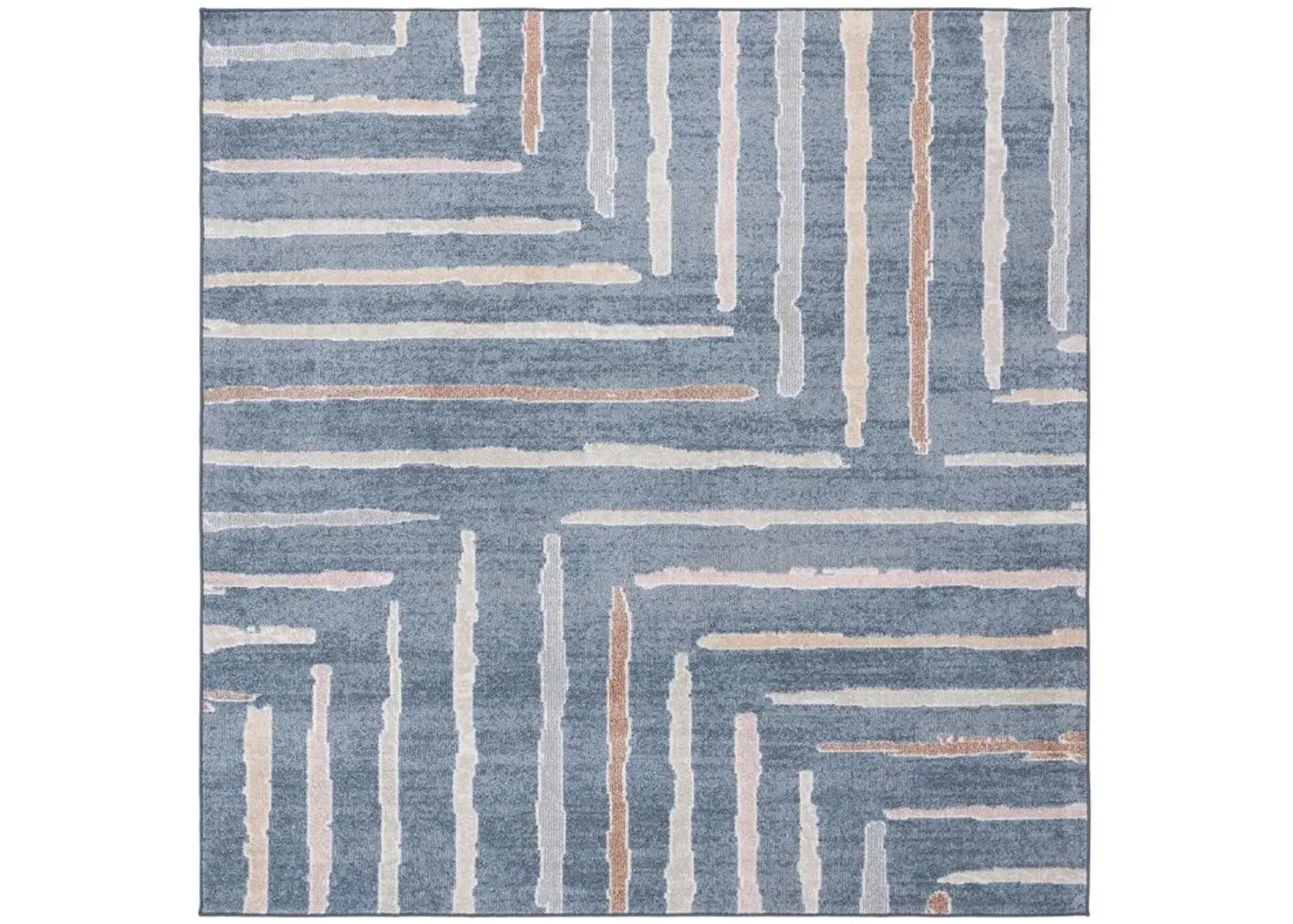 BLAIR WASHABLE 222 Blue 6'-7' X 6'-7' Square Square Rug