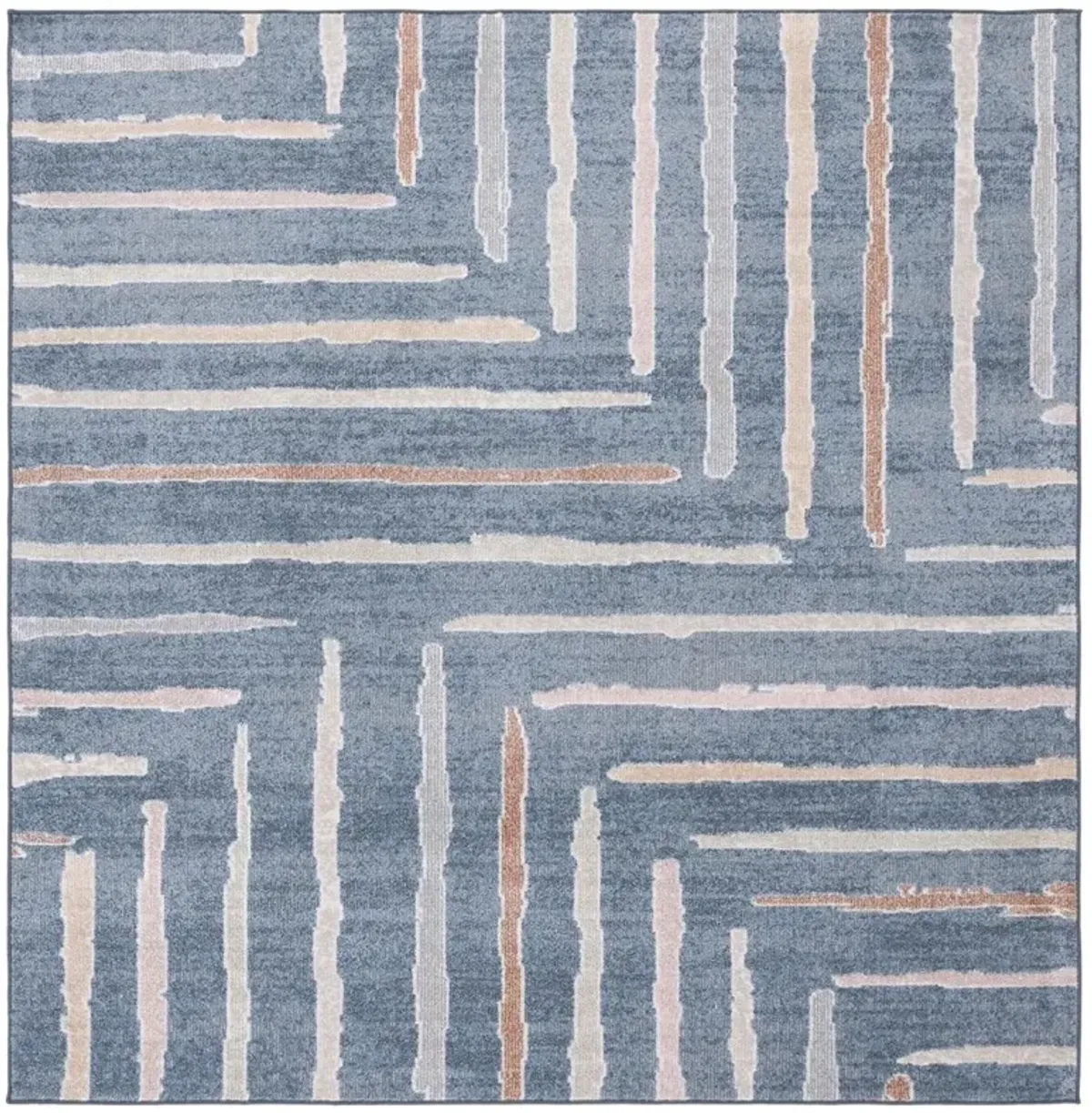 BLAIR WASHABLE 222 Blue 6'-7' X 6'-7' Square Square Rug