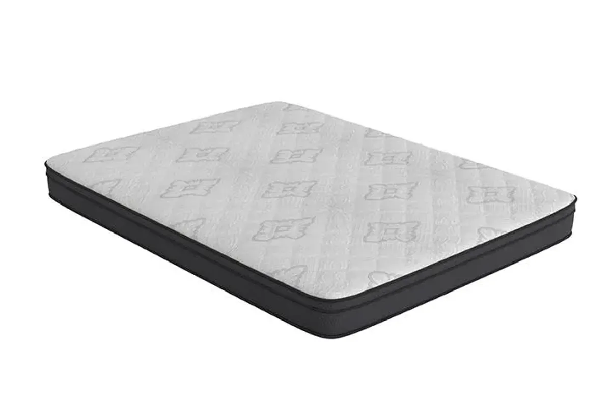 Evie 9.25" Eastern King Mattress White and Black