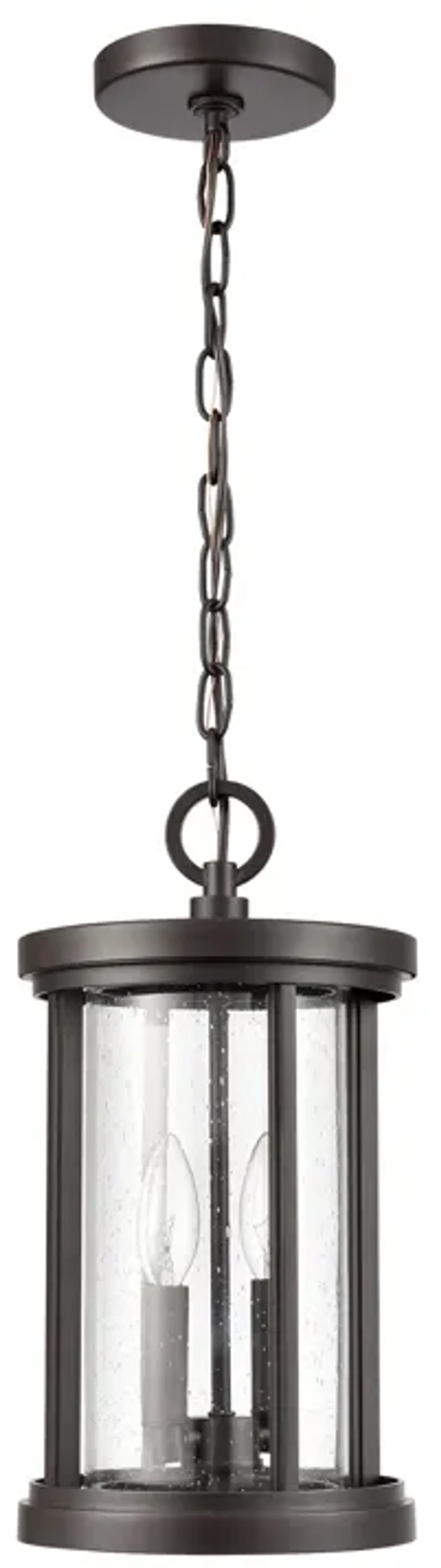 Brison 8" Wide 2-Light Outdoor Pendant - Oil Rubbed Bronze