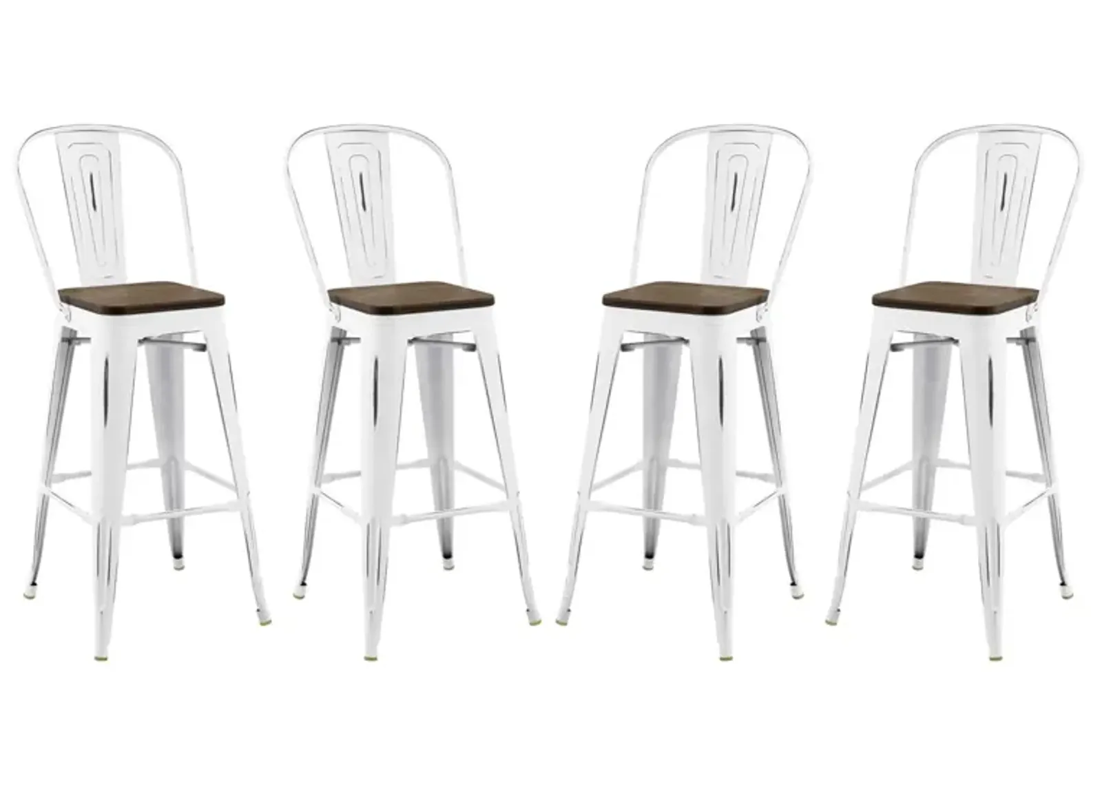 Promenade Bar Stool Metal Set of 4