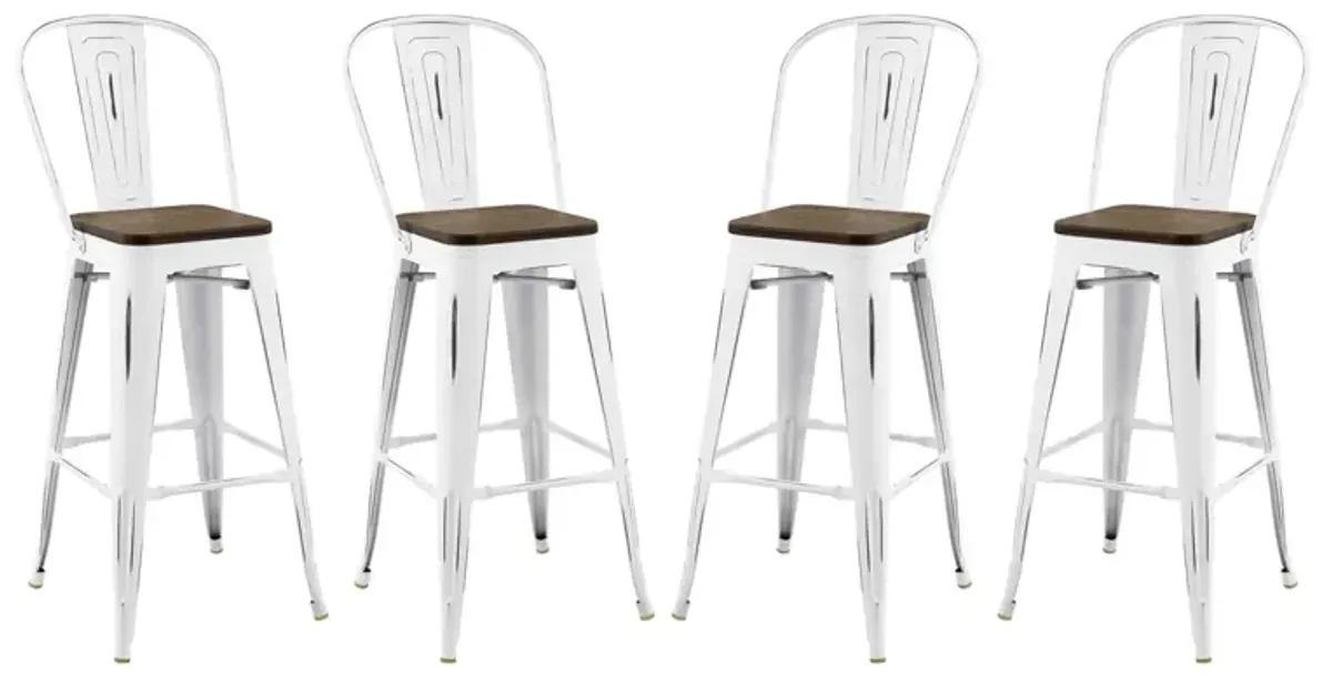 Promenade Bar Stool Metal Set of 4