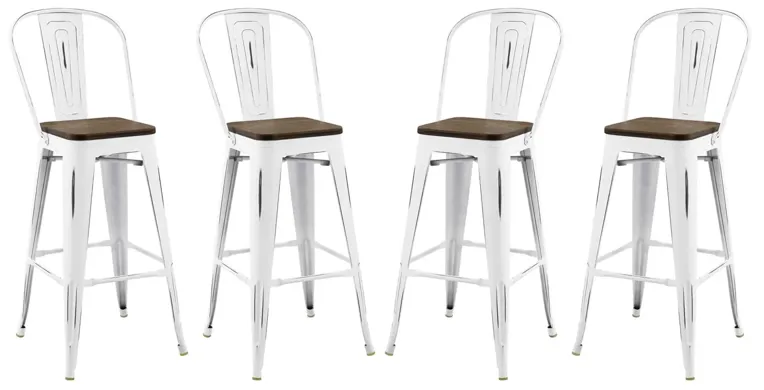 Promenade Bar Stool Metal Set of 4