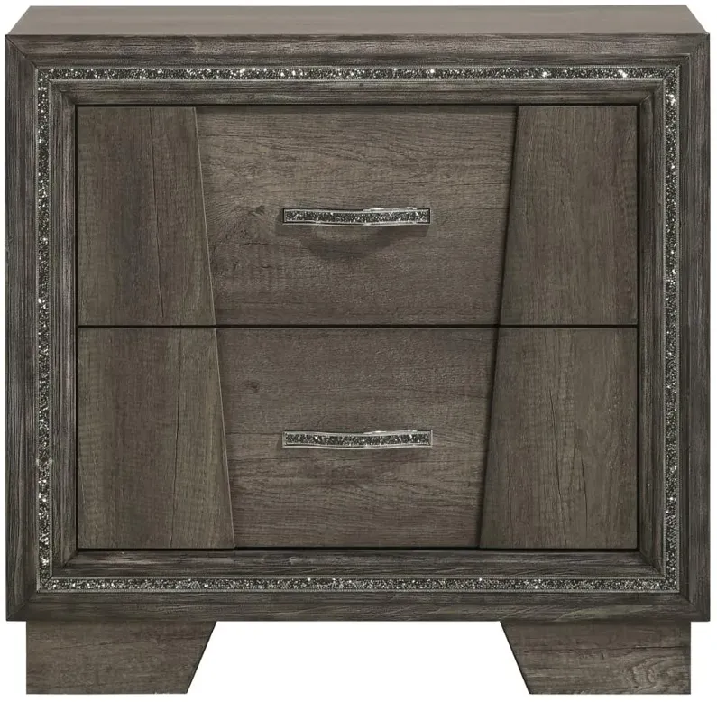 Janine 2-drawer Nightstand Grey