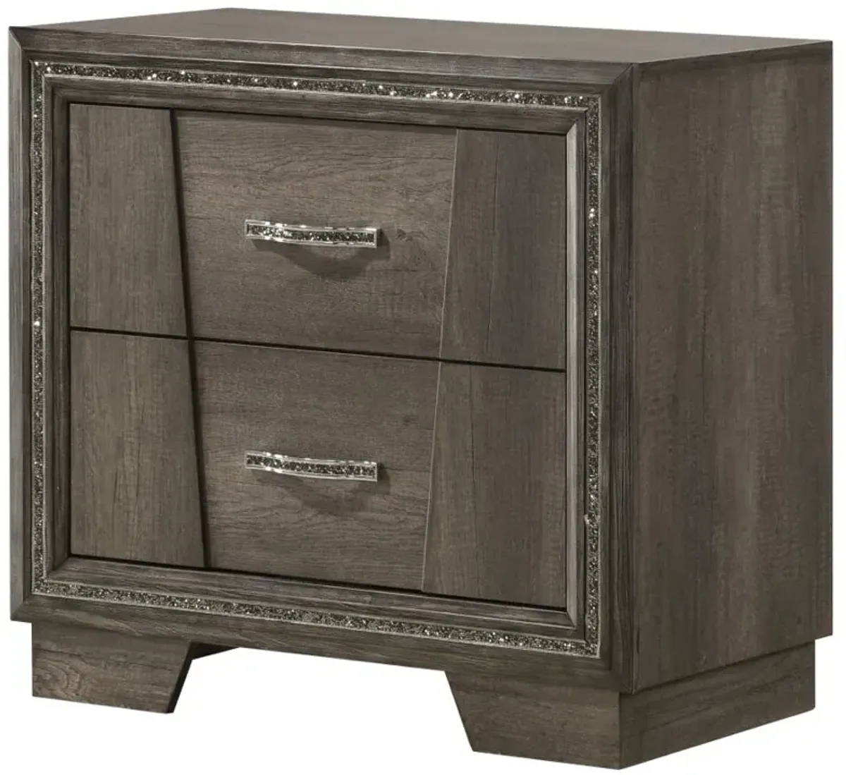 Janine 2-drawer Nightstand Grey