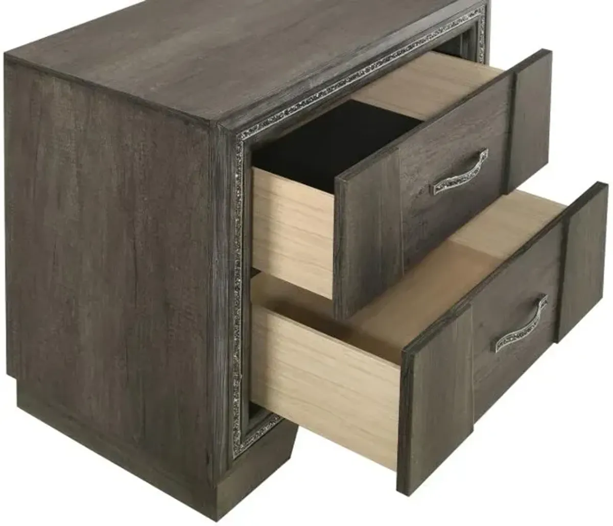 Janine 2-drawer Nightstand Grey