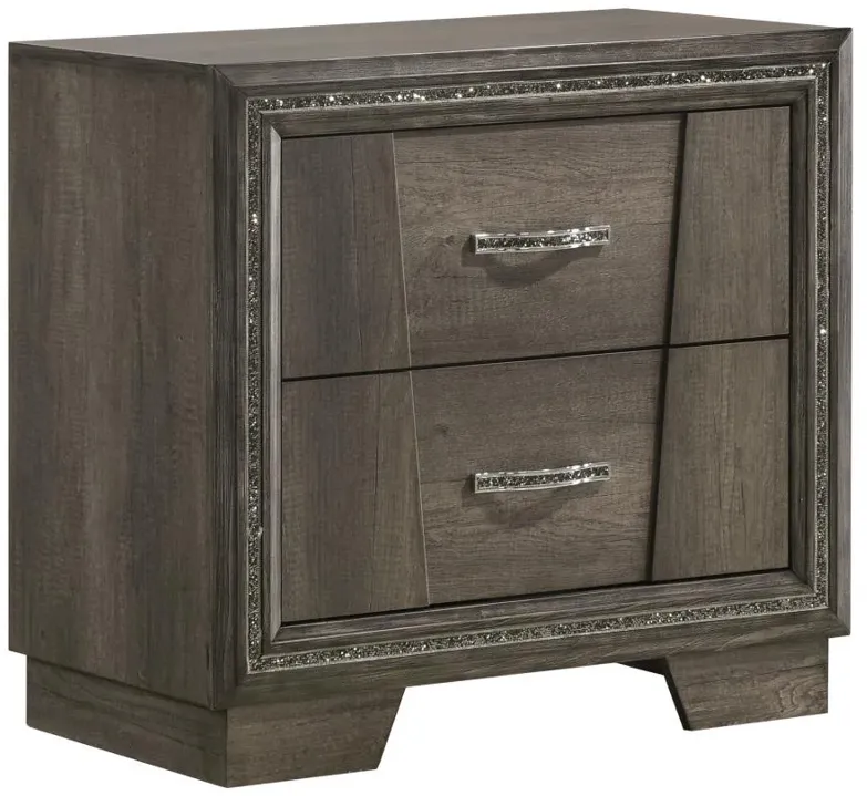 Janine 2-drawer Nightstand Grey