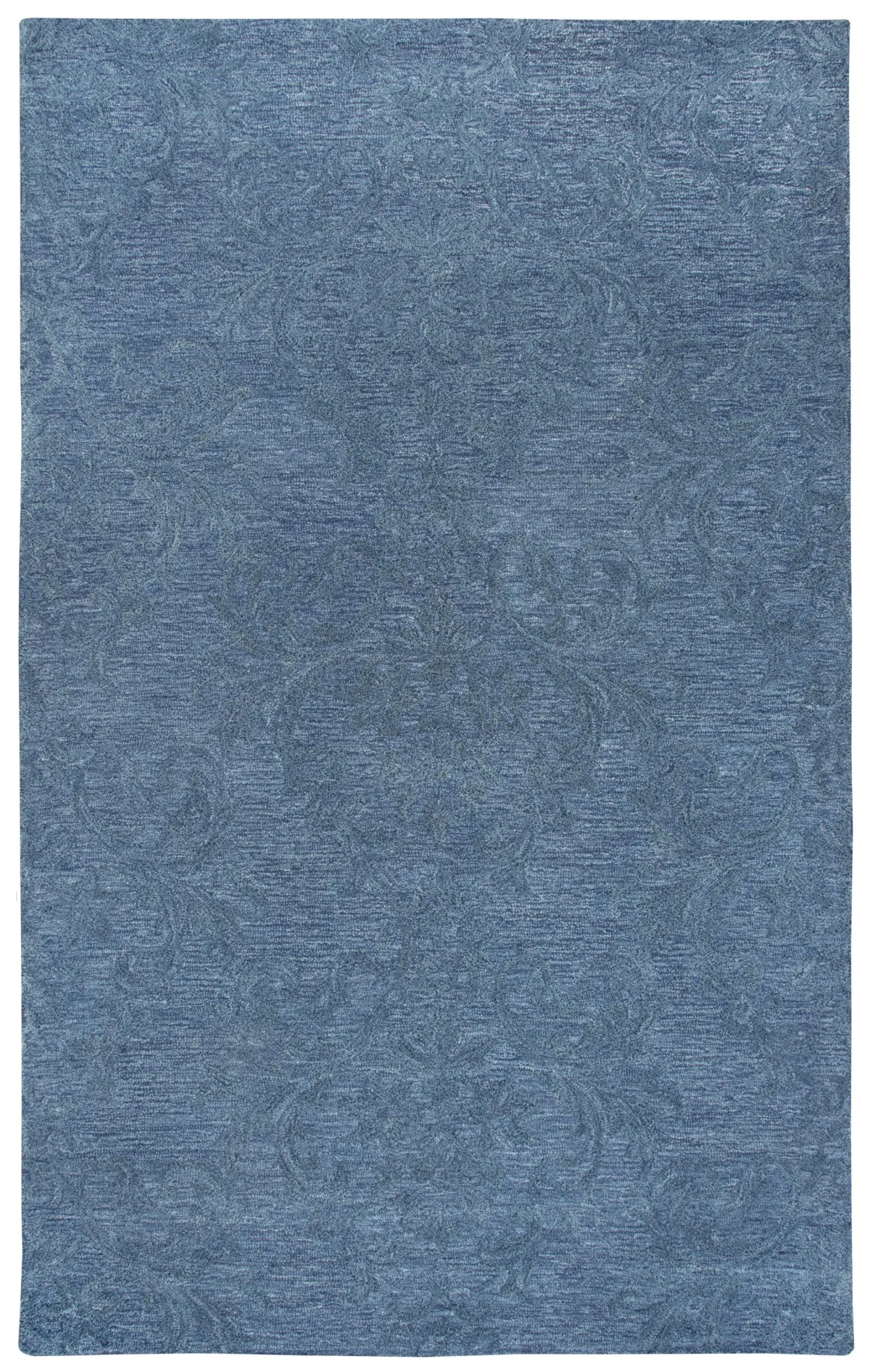 Fifth Avenue Blue Damask Wool 10' x 13' Rectangle Rug